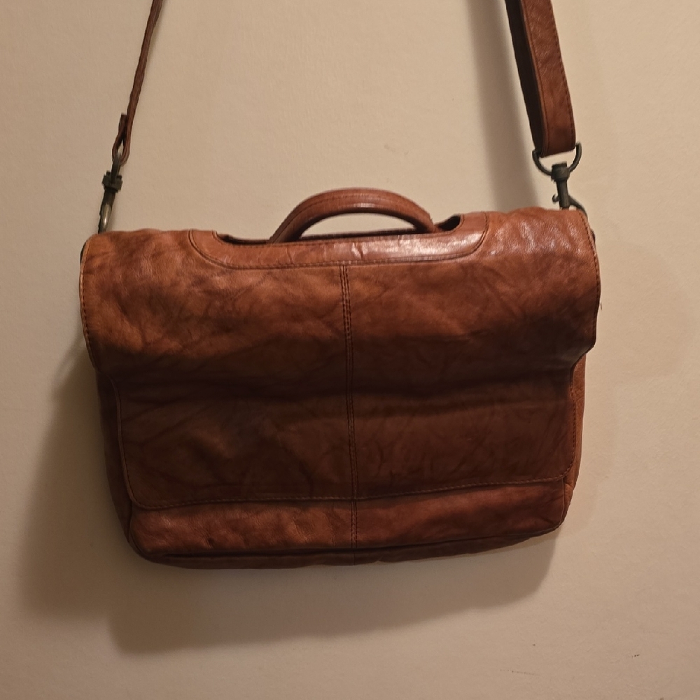 Brown Leather Messenger Bag